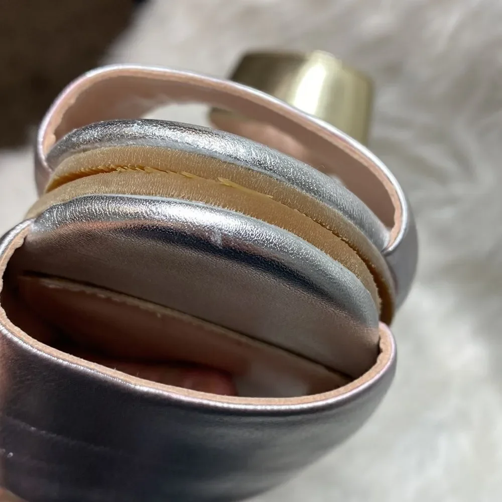 FRENCH COMFORT Champ/Silver Wedge Sandal‎